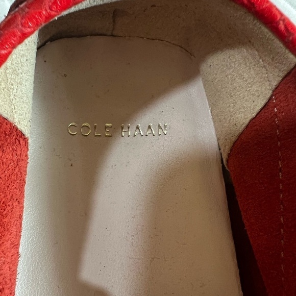 NWOT Cole Haan WMNS Shelby CH Logo II Firey Red Loafer Moccasins Shoes Sz 7.5 - Picture 9 of 11